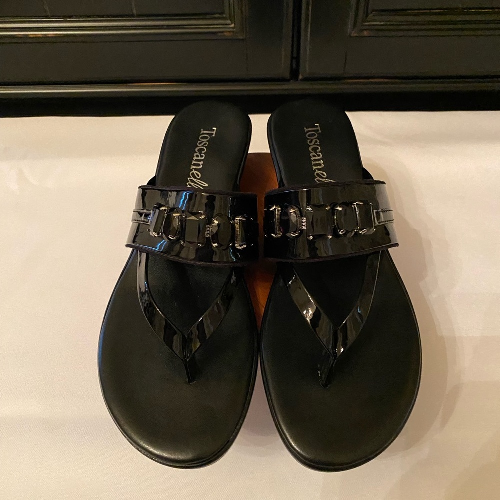 Made in Italy Toscanella Yarina Slide Wedge Sandal. Brand New!